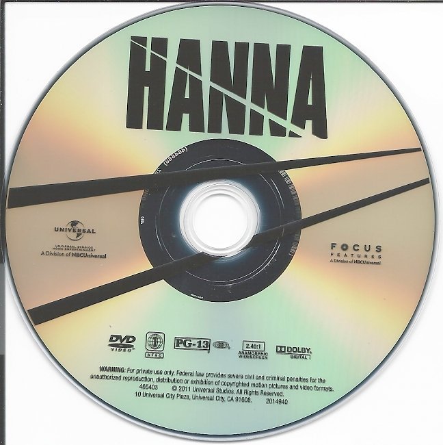 dvd cover Hanna (2011) WS R1