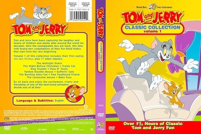 dvd cover Tom And Jerry Classic Collection Volume 01