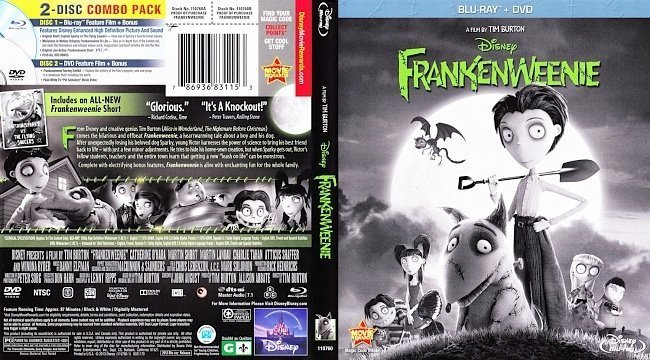 dvd cover Frankenweenie