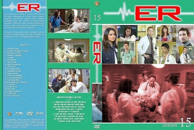 dvd cover ER - Season 15 R0 CUSTOM