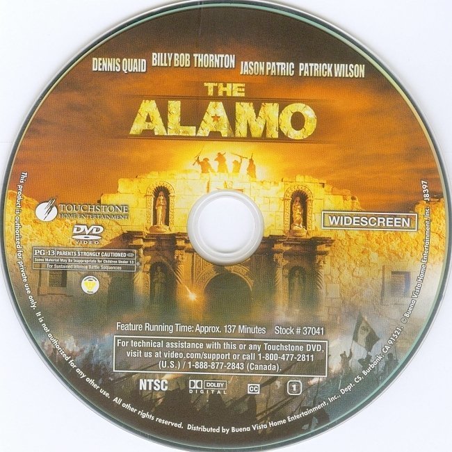dvd cover The Alamo (2004) WS R1