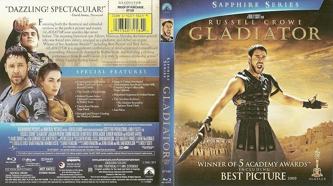 dvd cover Gladiator