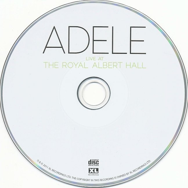 dvd cover Adele - Live At The Royal Albert Hall (2011)