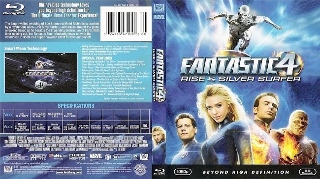 dvd cover Fantastic Four Rise Of The Silver Surfer Bluray f