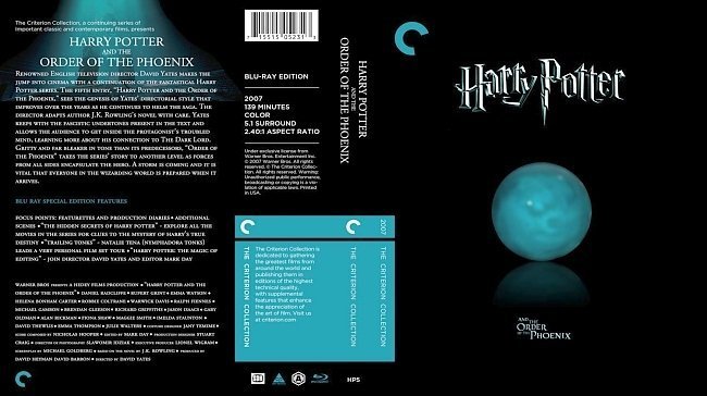 dvd cover Harry Potter And The Order Of The Phoenix2