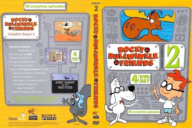 dvd cover Rocky & Bullwinkle S2 4disc slim