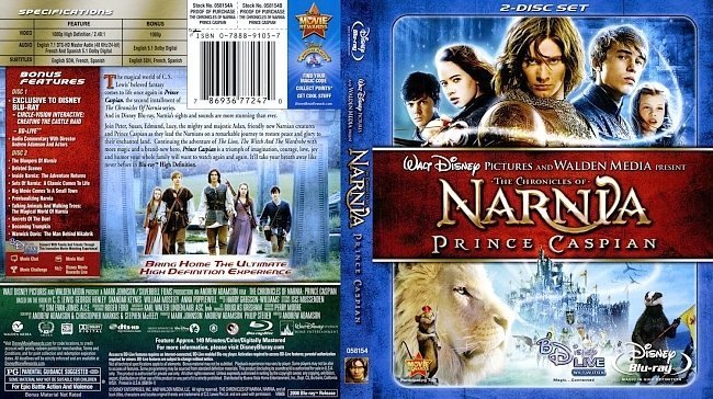 dvd cover The Chronicles of Narnia Prince Caspian