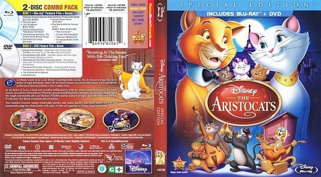 dvd cover The Aristocats