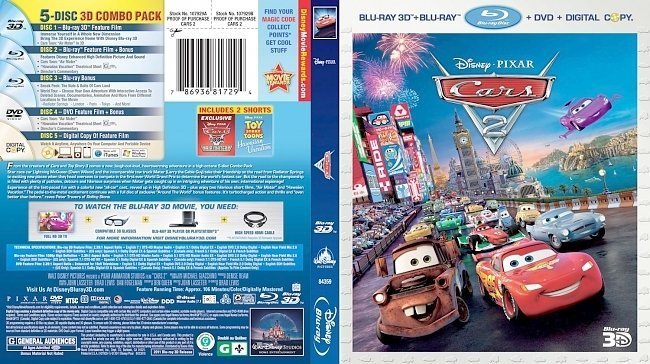 dvd cover Cars 2