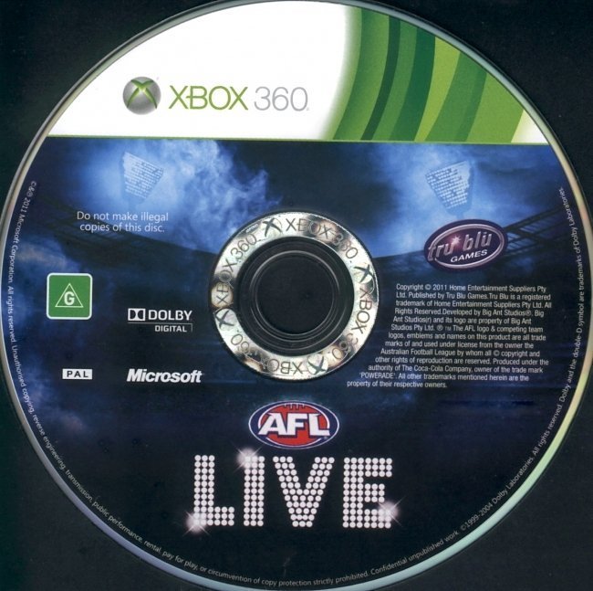 dvd cover AFL Live (2011)