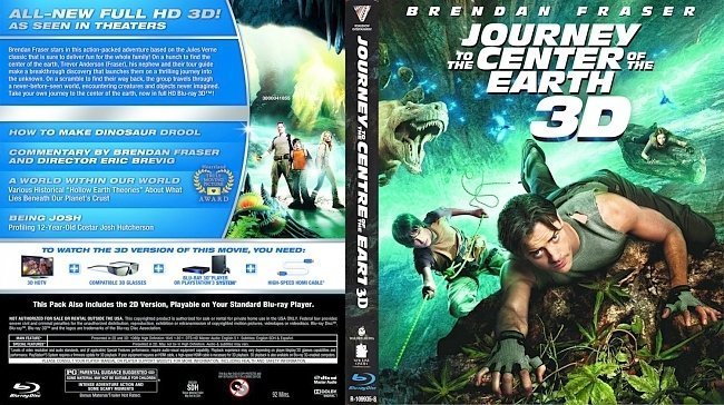 dvd cover Journey To The Center Of The Earth 3D