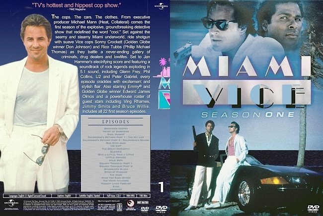 dvd cover Miami Vice Season 1