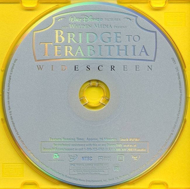dvd cover Bridge To Terabithia (2007) WS R1