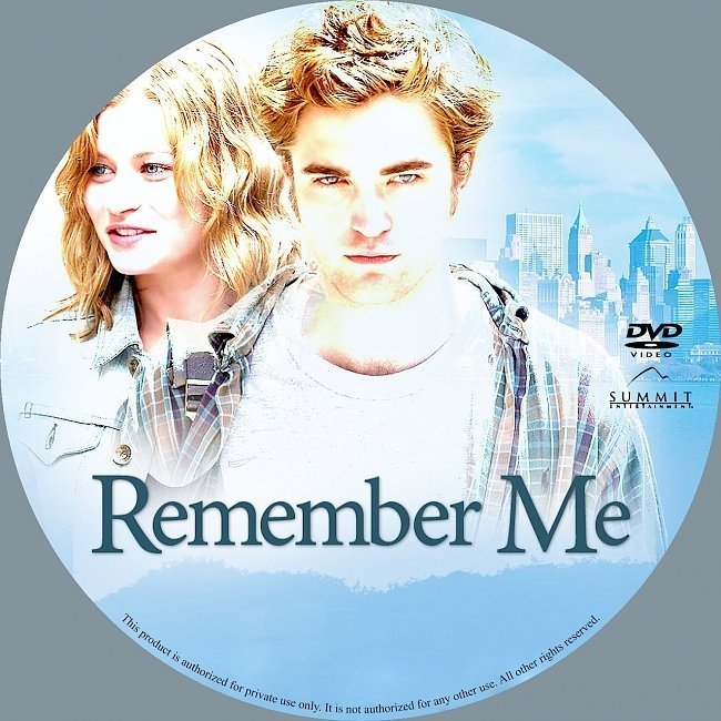 dvd cover Remember Me (2010) WS R1