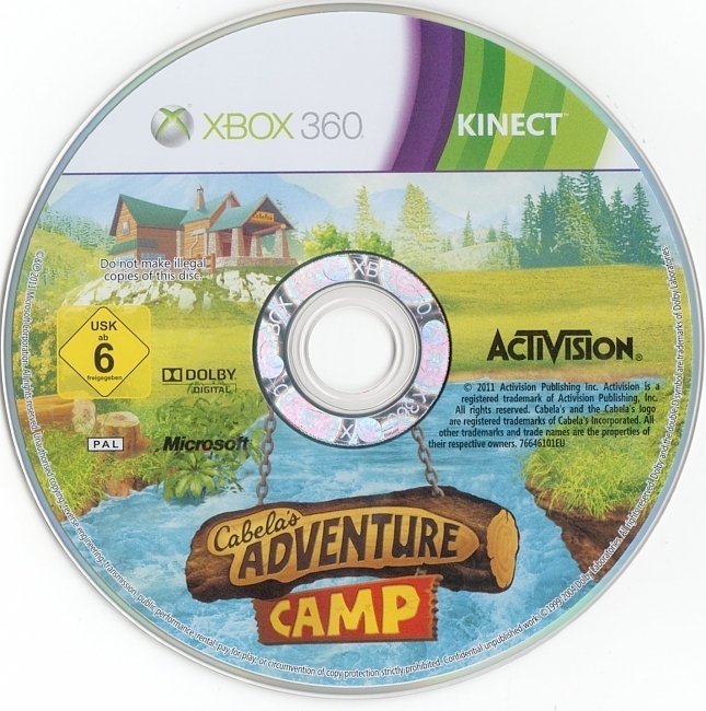 dvd cover Kinect Cabela's Adventure Camp (2011) PAL