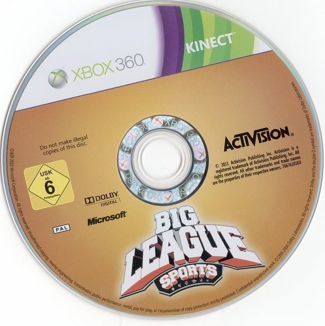 dvd cover Kinect Big League Sports (2011) PAL