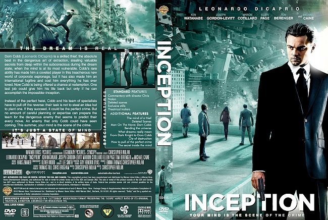 dvd cover Inception - High Quality front