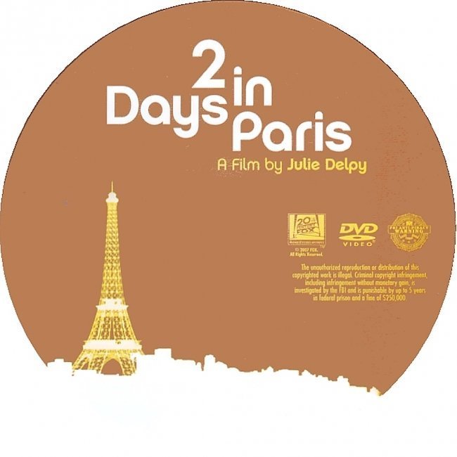 dvd cover 2 Days In Paris (2007) WS R1