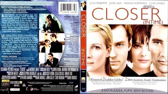 dvd cover Closer Bluray f