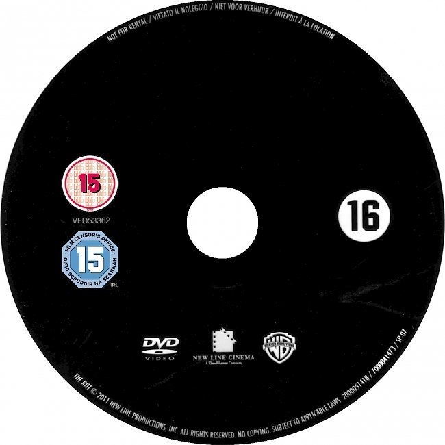 dvd cover The Rite (2011) R2