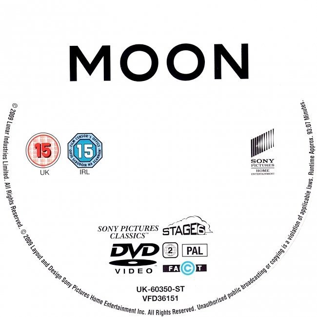 dvd cover Moon (2009) R2