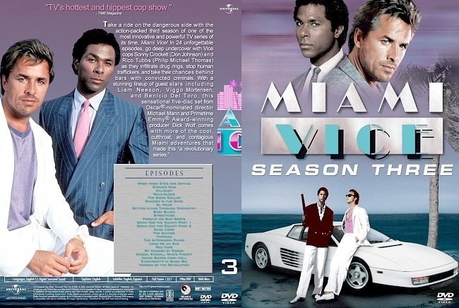 dvd cover Miami Vice Season 3