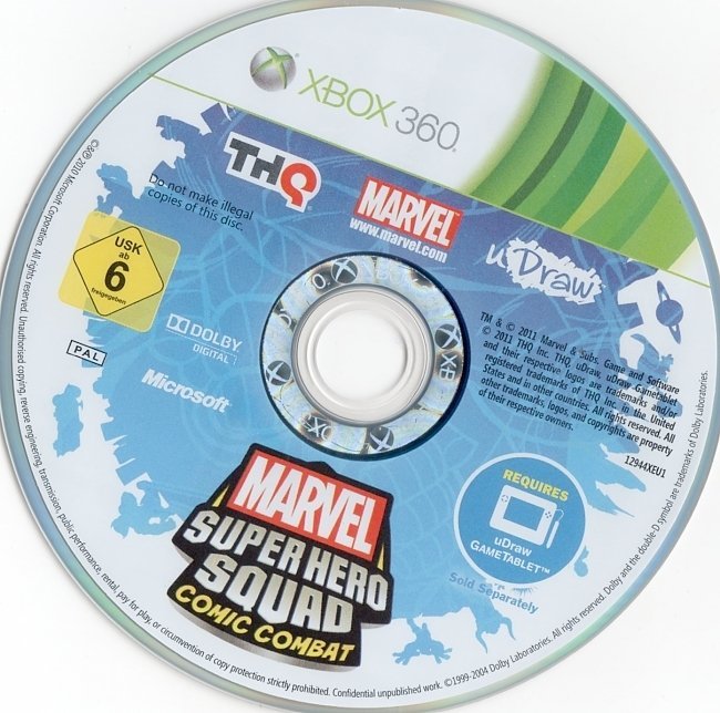 dvd cover uDraw Marvel Super Hero Squad: Comic Combat (2011) PAL