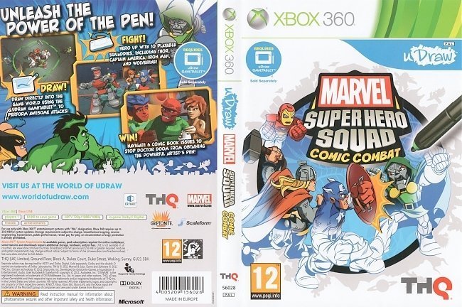 dvd cover uDraw Marvel Super Hero Squad: Comic Combat (2011) PAL