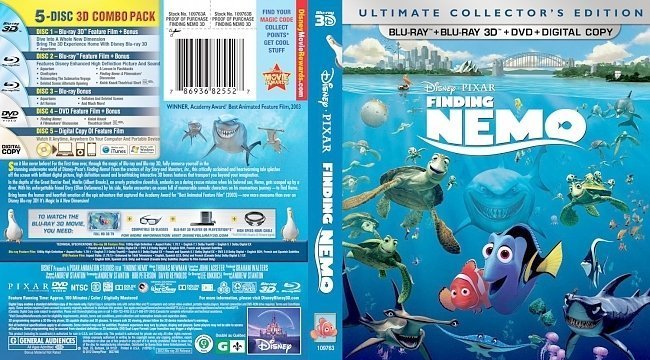 dvd cover Finding Nemo 3D