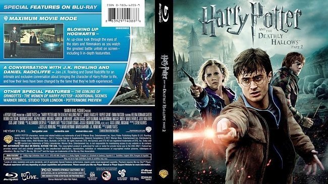 dvd cover Harry Potter And The Deathly Hallows Part 2 Bluray