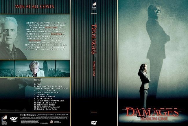 dvd cover Damages Season 1