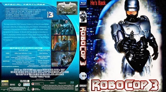 dvd cover RoboCop 3