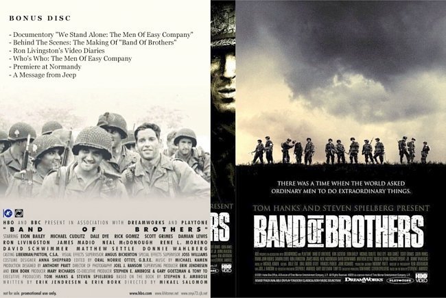 dvd cover Band Of Brothers disc 6 Bonus
