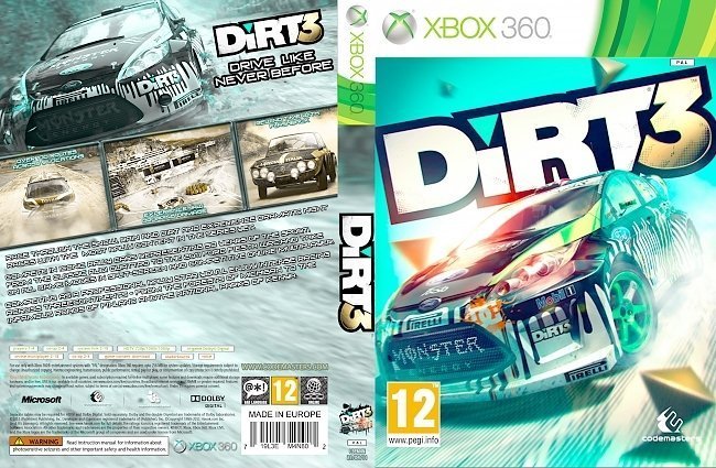 dvd cover Dirt 3 (2011) Pal Custom