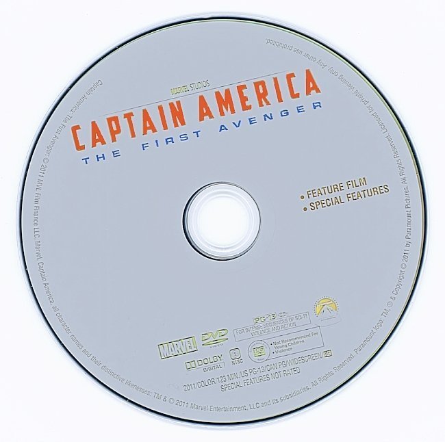 dvd cover Captain America: The First Avenger (2011)