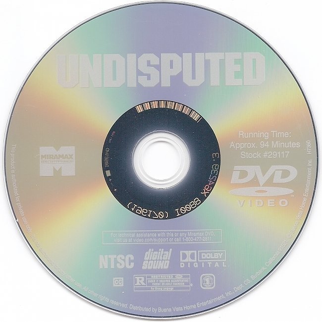 dvd cover Undisputed (2002) WS R1