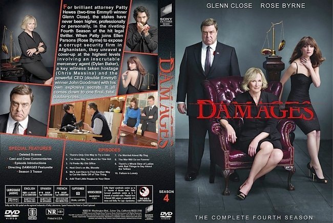 dvd cover Damages Season 4