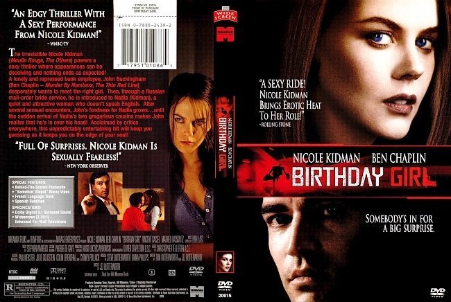 dvd cover Birthday Girl (2001) WS R1