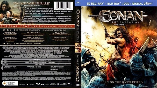 dvd cover Conan The Barbarian Conan Le Barbare