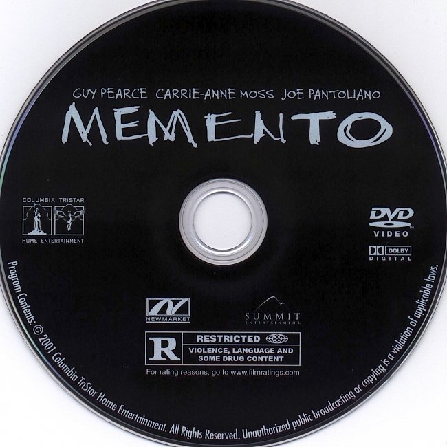 dvd cover Memento (2000) WS R1