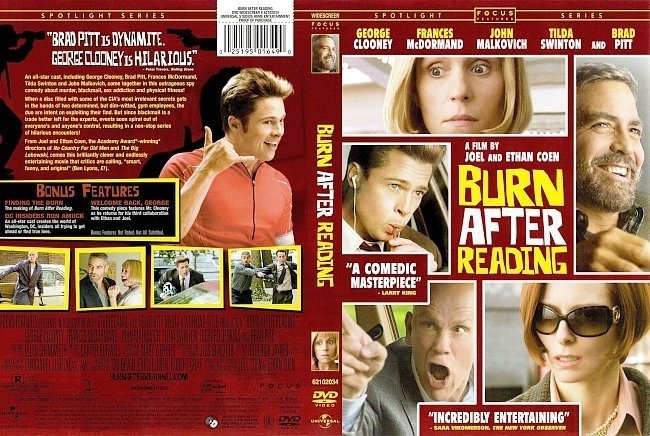 dvd cover Burn After Reading (2008) R1