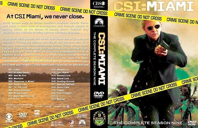 dvd cover CSI: Miami Season 9