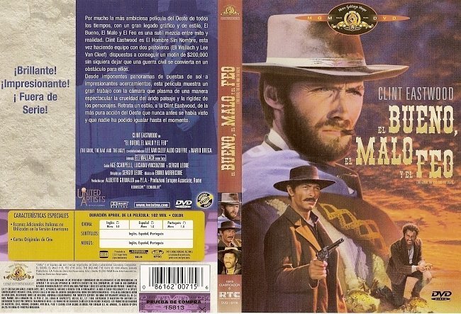 dvd cover The Good, the Bad and the Ugly (Front Spanish Cover)