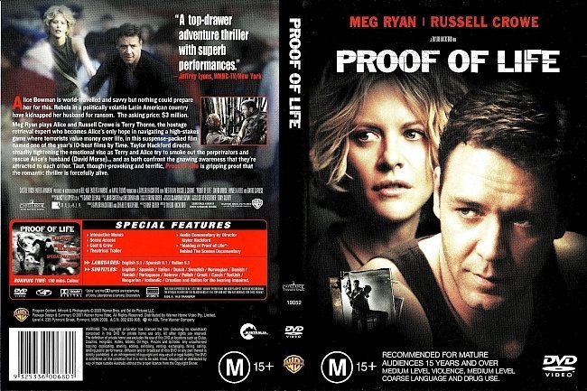 dvd cover Proof Of Life (2000) R4