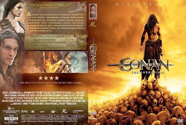 dvd cover Conan The Barbarian (2011) R1 CUSTOM