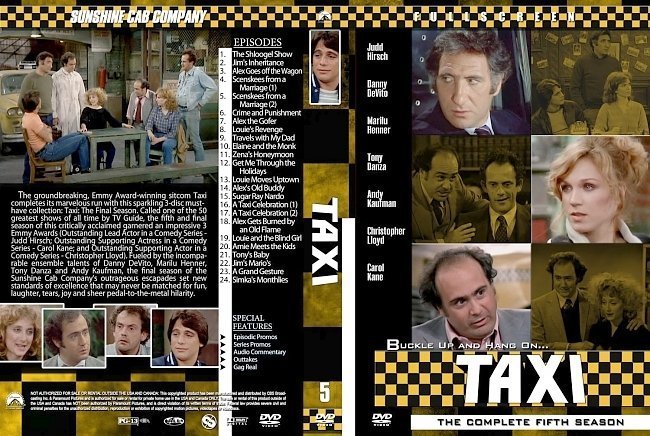 dvd cover Taxi Season 5