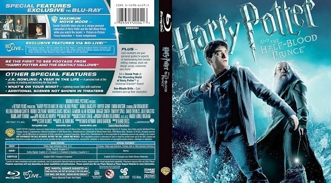 dvd cover Harry Potter And The Half Blood Prince bl ray