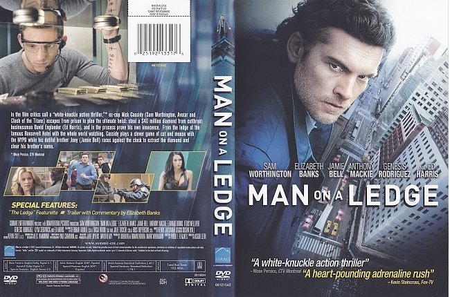 dvd cover Man On A Ledge WS R1