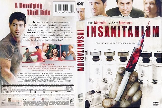 dvd cover Insanitarium (2008) WS R1