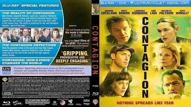 dvd cover Contagion Bluray
